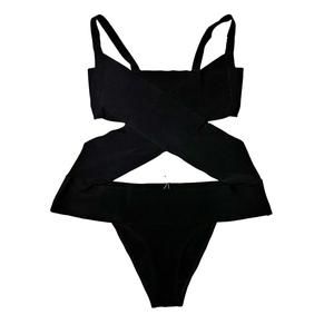 NWT Skims Knit Swim Monokini 1-Piece Swimsuit Onyx Womens 4X